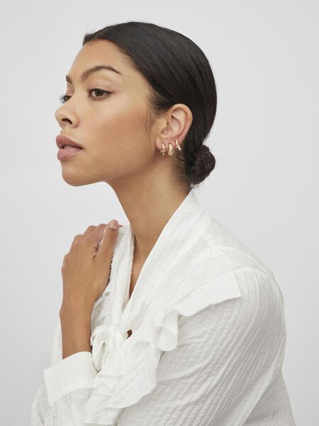 Vila 3-PACK HOOP EARRINGS, Gold Colour, highres - 14079613_GoldColour_003.jpg