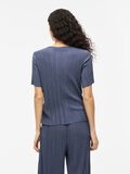 VILA VIPLISA PLEATED SHORT SLEEVED TOP, Vintage Indigo, highres - 14089481_VintageIndigo_004.jpg