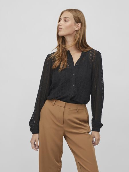 Vila LACE SHIRT, Black, highres - 14082977_Black_003.jpg