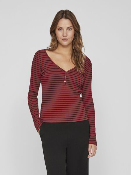 Vila RIB LONG SLEEVED TOP, Fired Brick, highres - 14074532_FiredBrick_970643_003.jpg