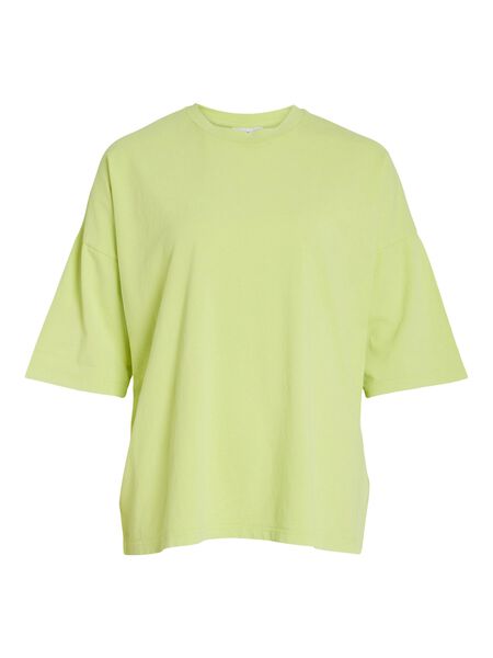Vila OVERSIZED KATOEN T-SHIRT, Lime Green, highres - 14092450_LimeGreen_001.jpg