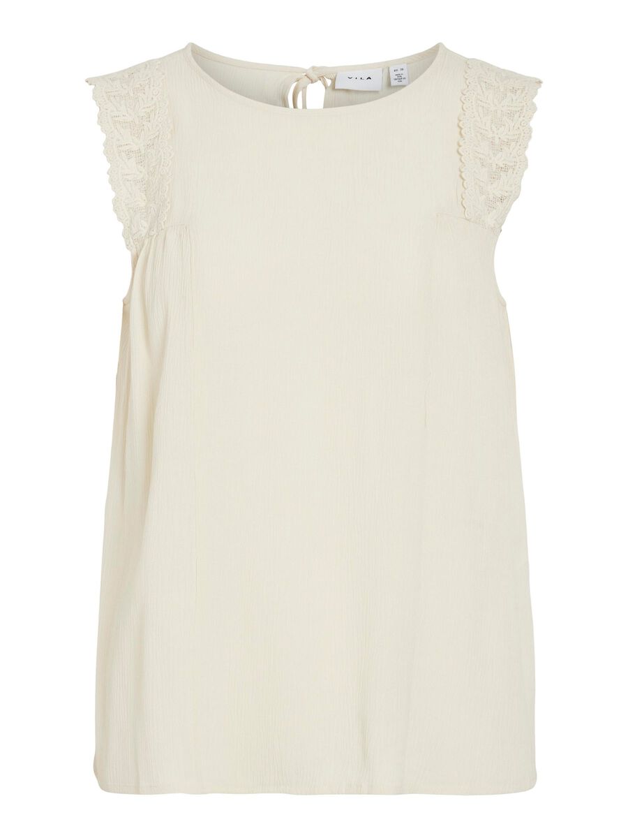 VILA ROUND NECK SLEEVELESS TOP, Birch, highres - 14105237_Birch_001.jpg