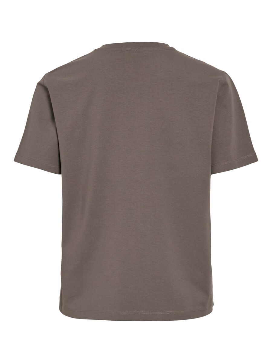 VILA VINORA ROUND NECK T-SHIRT, Falcon, highres - 14103448_Falcon_002.jpg