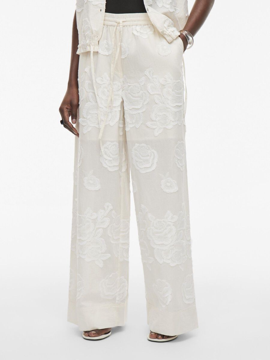 VILA HIGH WAIST TROUSERS, Birch, highres - 14105921_Birch_003.jpg