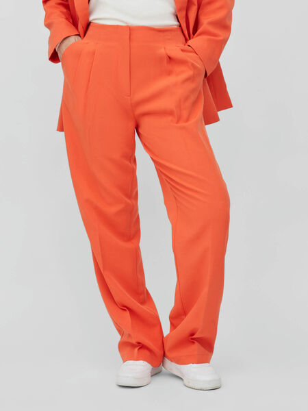Vila STRAIGHT HIGH WAISTED TROUSERS, Tigerlily, highres - 14080896_Tigerlily_003.jpg