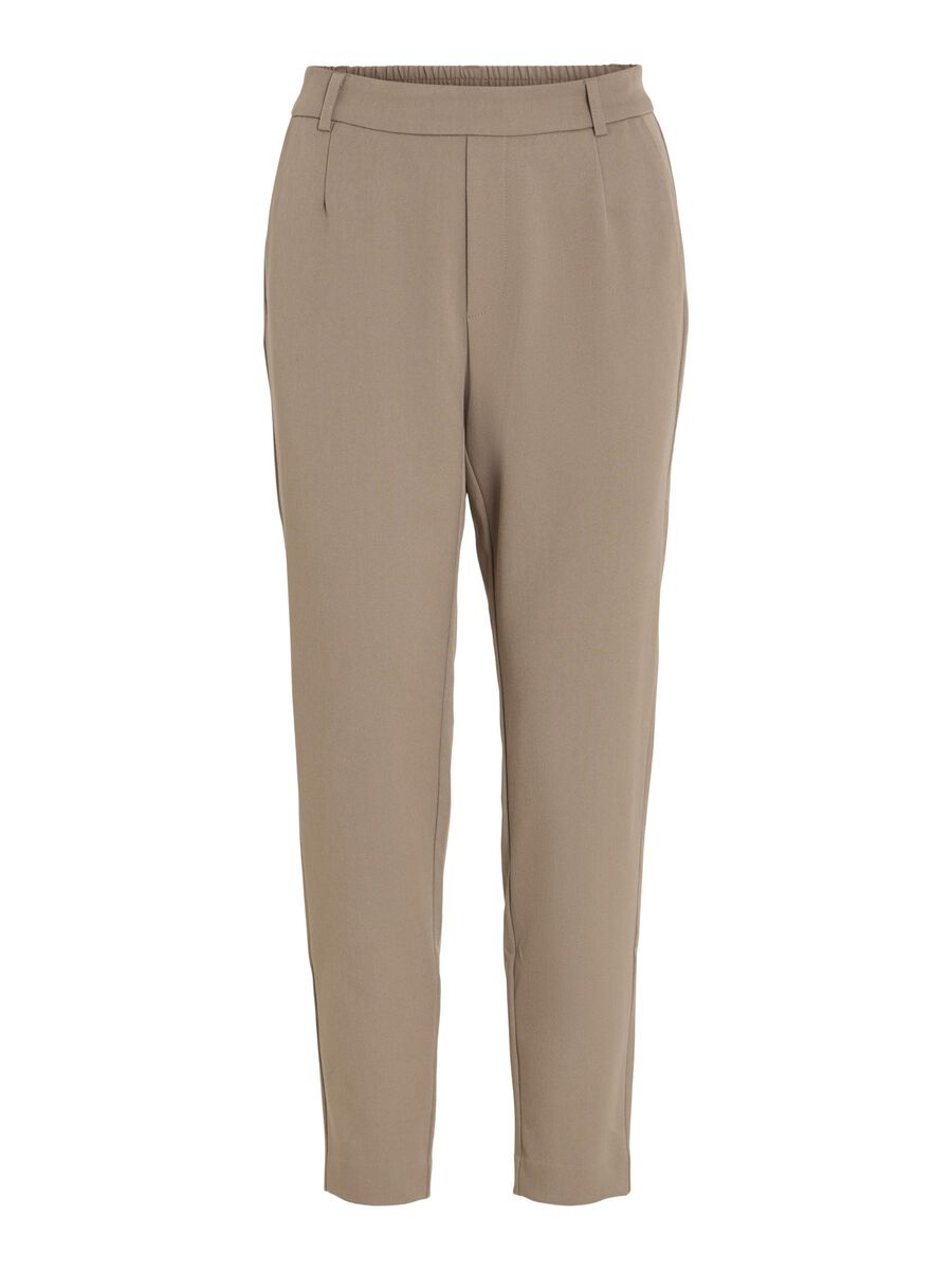 VILA VIVARONE SLIM FIT HIGH WAISTED TROUSERS, Fungi, highres - 14087406_Fungi_001.jpg
