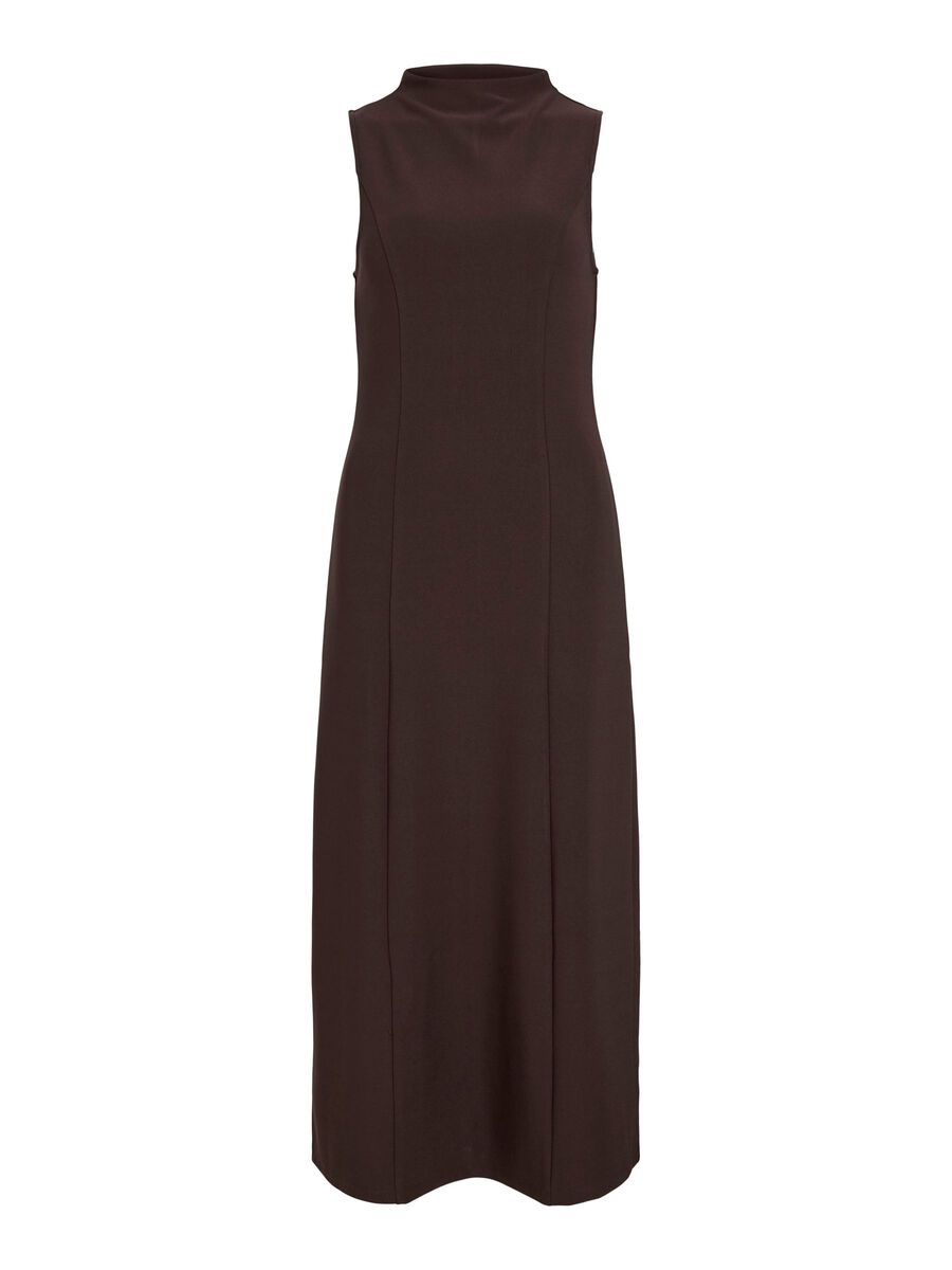 VILA VIANYA SLEEVELESS  MIDI DRESS, Coffee Bean, highres - 14108693_CoffeeBean_001.jpg