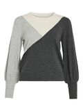 Product image thumbnail - VIKERRY ROUND NECK KNITTED PULLOVER, Dark Grey Melange | 5