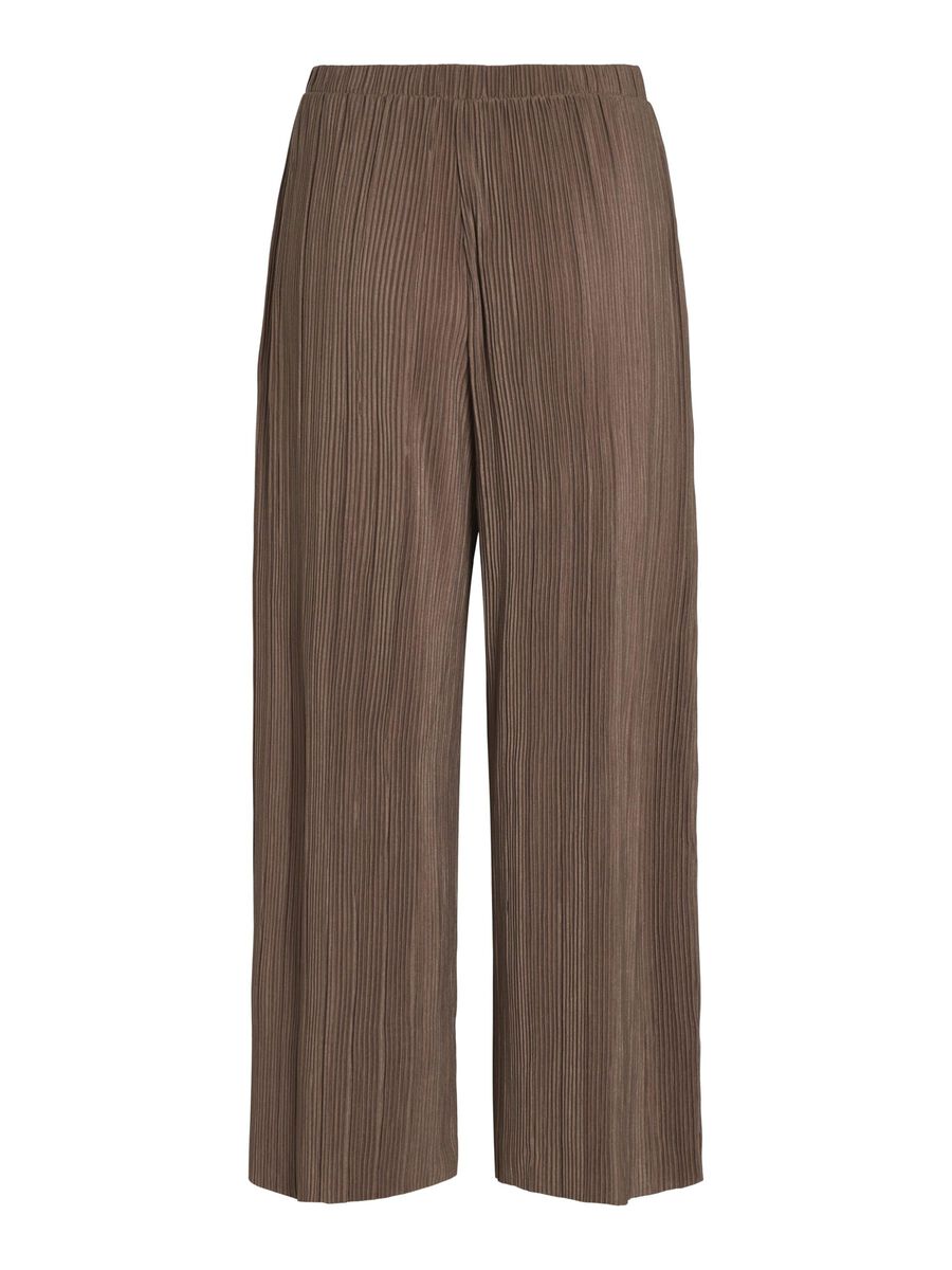 VILA HIGH WAIST CULOTTE TROUSERS, Fossil, highres - 14096324_Fossil_002.jpg