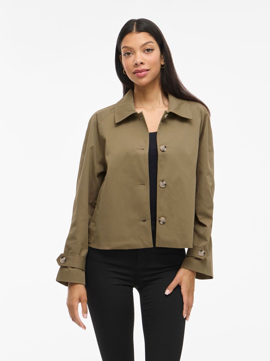 VILA VIMADDI SHORT TRENCHCOAT, Gothic Olive, highres - 14111223_GothicOlive_003.jpg