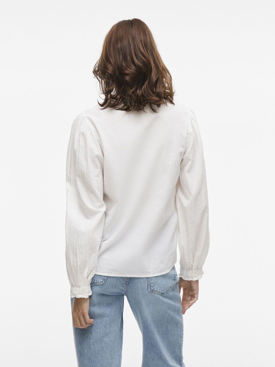 VILA V-HALS SHIRT MET LANGE MOUWEN, Cloud Dancer, highres - 14105205_CloudDancer_004.jpg