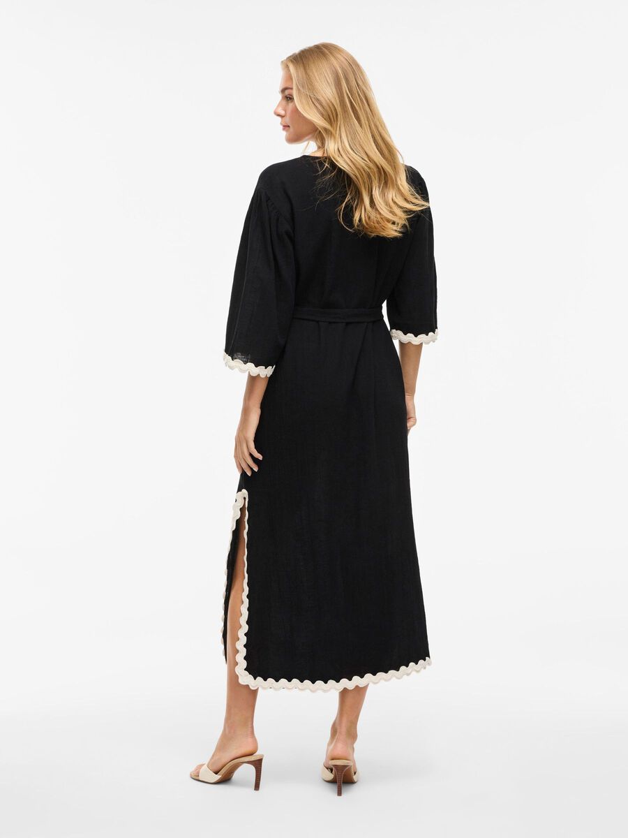 VILA VIMANDA V-AUSSCHNITT MIDIKLEID, Black Beauty, highres - 14107439_BlackBeauty_1195455_004.jpg
