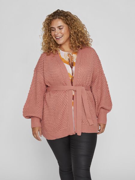Vila CURVE – LANGARM STRICKJACKE, Brick Dust, highres - 14086187_BrickDust_003.jpg
