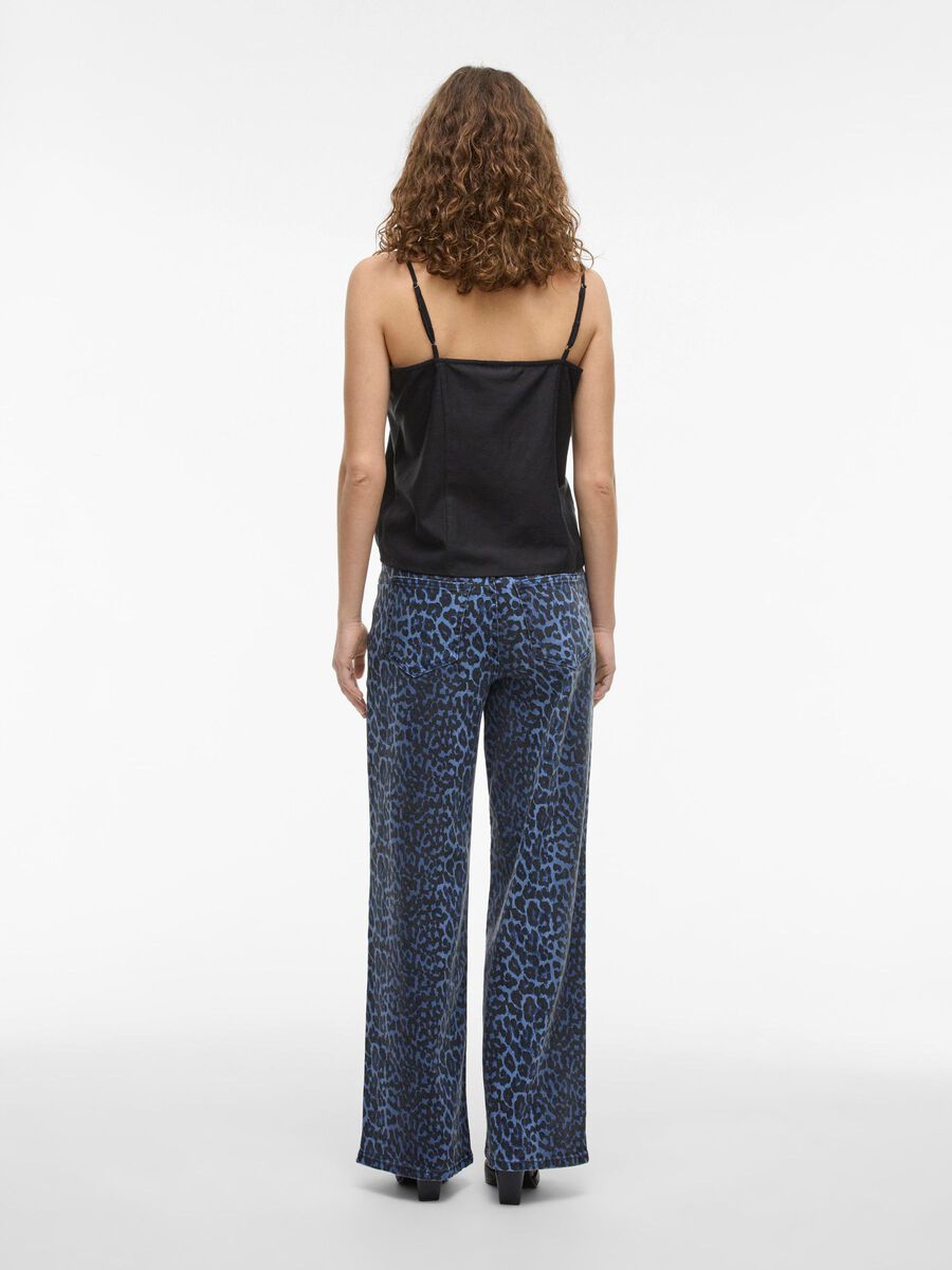 VILA LEOPARD PRINT JEANS, Regatta, highres - 14109778_Regatta_1214801_004.jpg