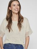 VILA ROUND NECK SHORT SLEEVED TOP, Birch, highres - 14104601_Birch_006.jpg