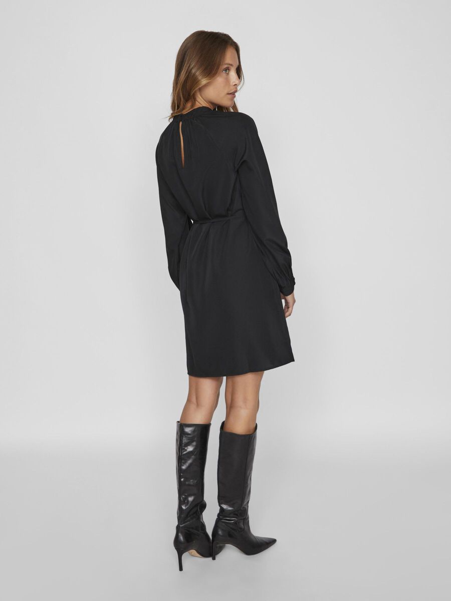 VILA VIGRAFFY, KORKEAKAULUKSINEN LYHYT MEKKO, Black, highres - 14097133_Black_004.jpg
