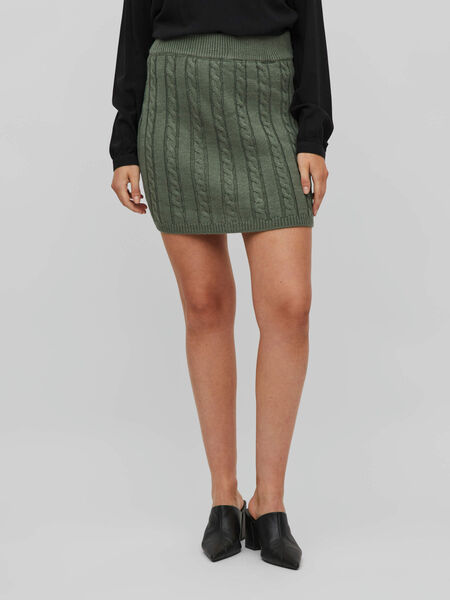 Vila KNITTED HIGH WAISTED SKIRT, Laurel Wreath, highres - 14080210_LaurelWreath_003.jpg