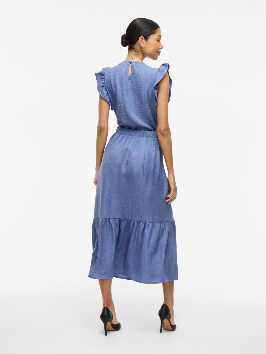 VILA VISHIKA HIGH WAIST MAXI ROK, Blue Denim, highres - 14108318_BlueDenim_004.jpg