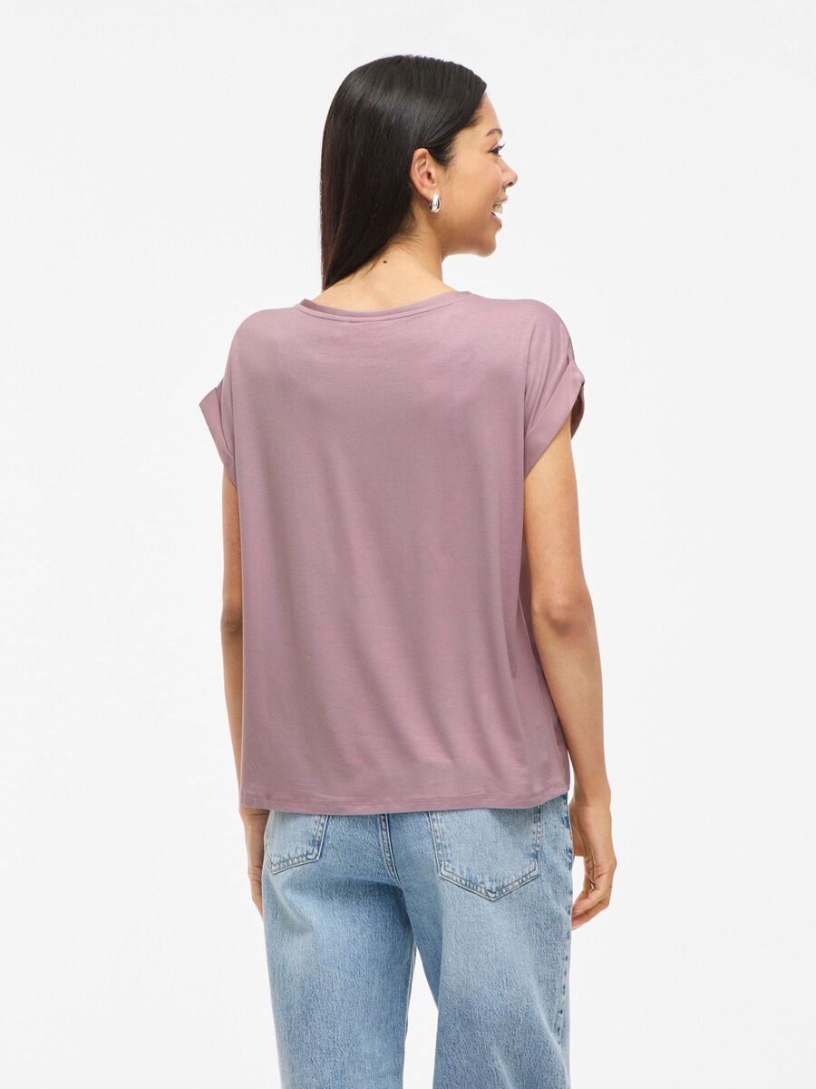 VILA VIELLETTE SHORT SLEEVED TOP, Toadstool, highres - 14059563_Toadstool_004.jpg