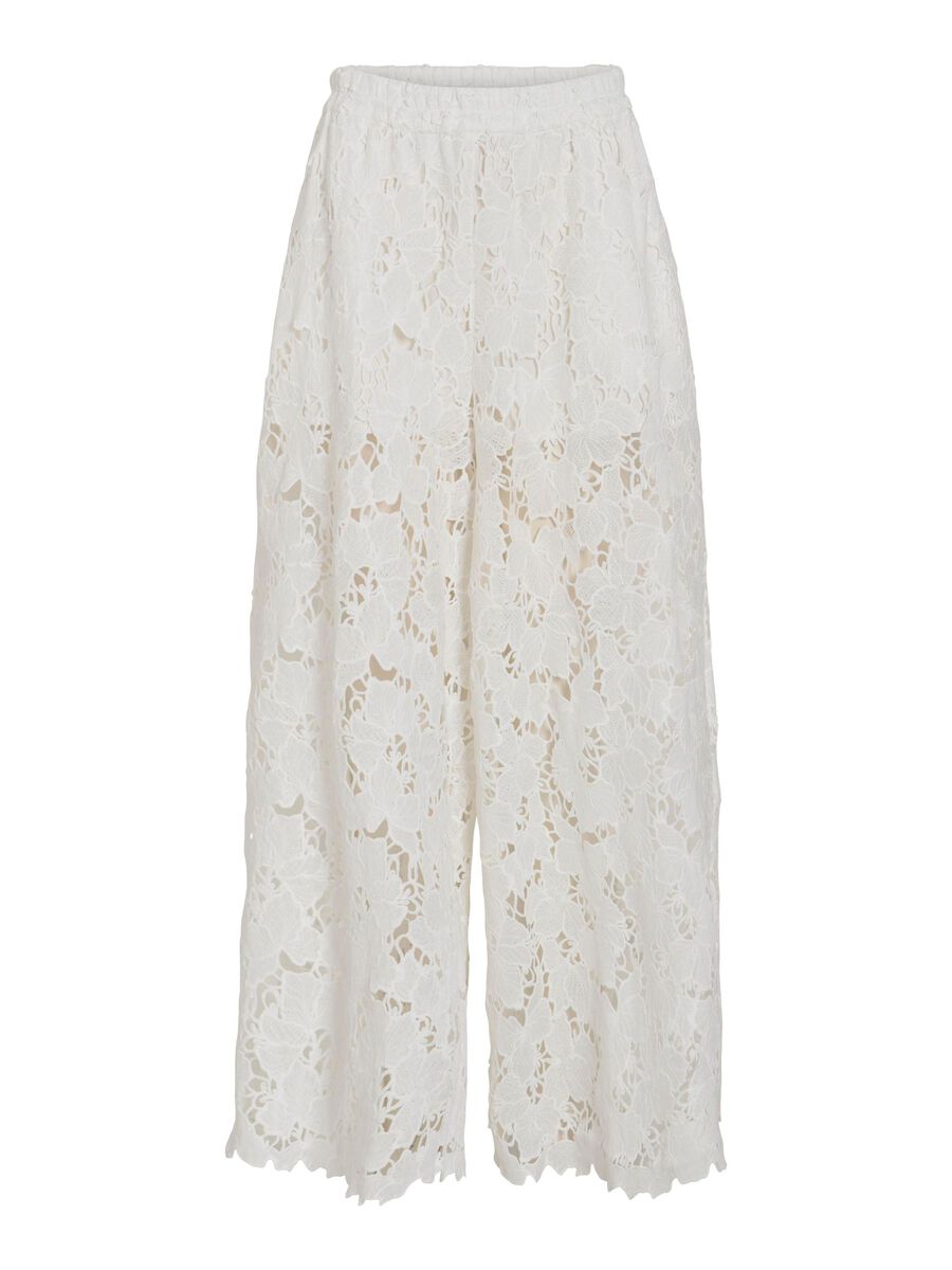 VILA VIHYLDE LACE PANTALONI A VITA ALTA, Cloud Dancer, highres - 14112296_CloudDancer_001.jpg