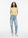 VILA ROUND NECK SHORT SLEEVED TOP, Pale Banana, highres - 14101755_PaleBanana_005.jpg