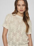 VILA SHORT SLEEVED  KNITTED TOP, Birch, highres - 14102700_Birch_007.jpg