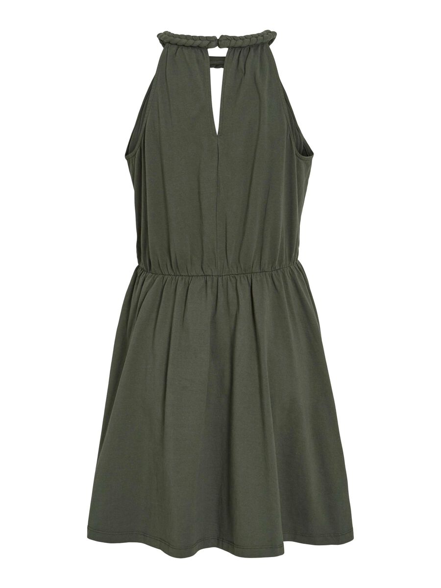 VILA VIMILLA HALTER NECK SHORT DRESS, Deep Depths, highres - 14110013_DeepDepths_002.jpg