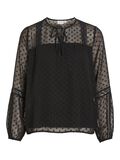 VILA VIEDEE DETAILS SHIRT MET LANGE MOUWEN, Black, highres - 14079577_Black_001.jpg