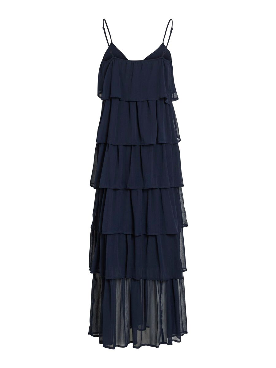 VILA VIHARLEY TIERED MAXI DRESS, Navy Blazer, highres - 14111857_NavyBlazer_002.jpg