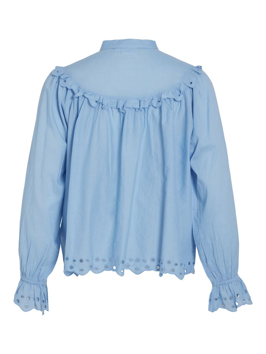 VILA LANGE MOUWEN OVERHEMD, Blissful Blue, highres - 14105144_BlissfulBlue_002.jpg