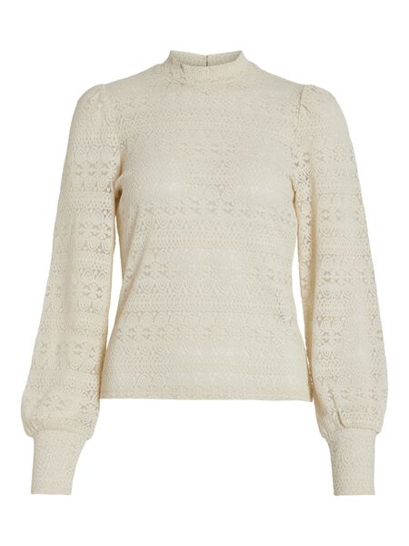 Vila LACE LONG SLEEVED BLOUSE, Birch, highres - 14089795_Birch_001.jpg