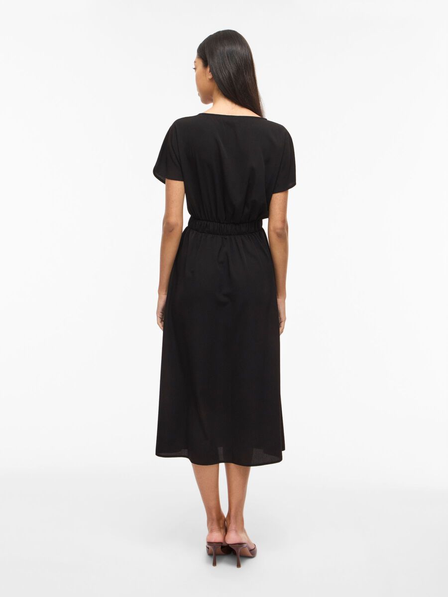 Product carousel image - VIMATHILDE SHORT SLEEVED MIDI DRESS, Black | 2