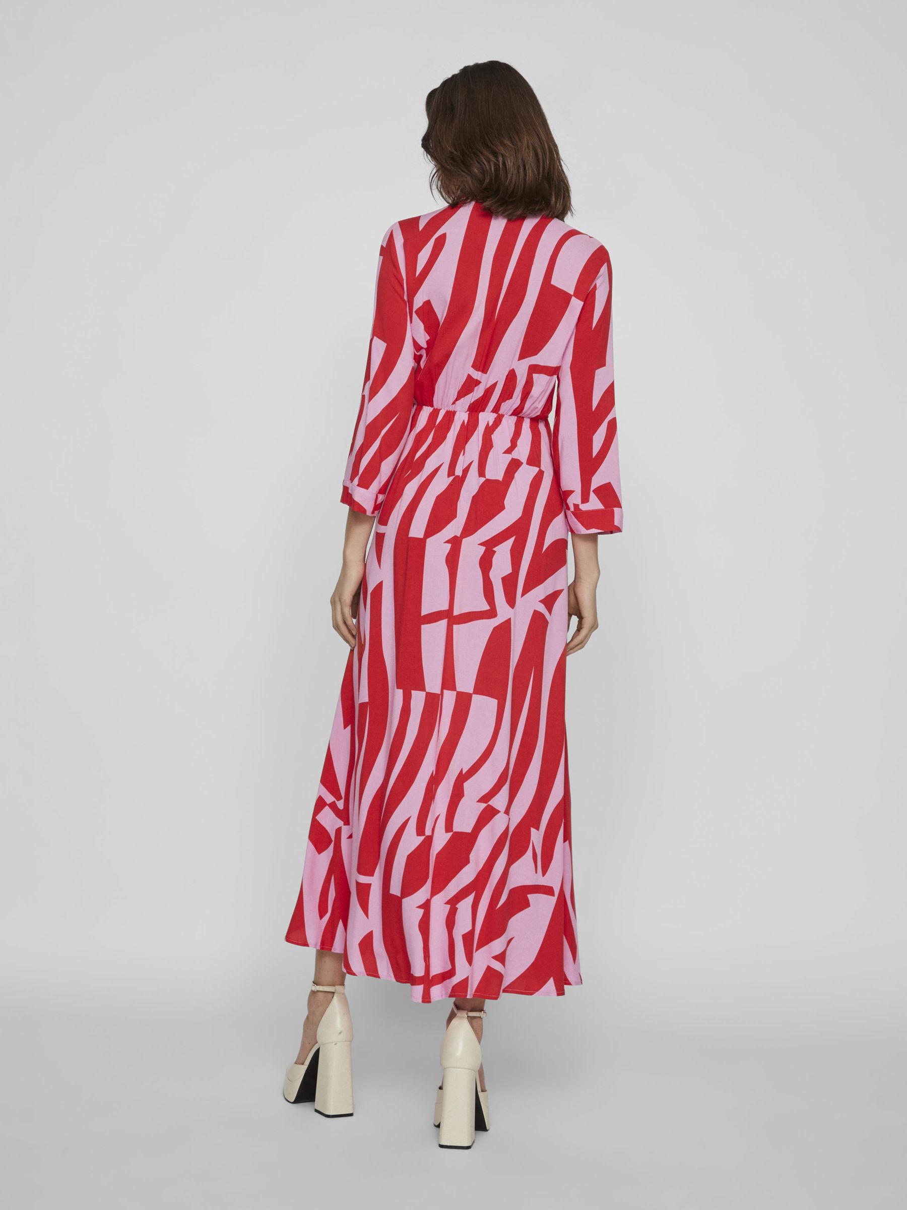 Red maxi cheap shirt dress