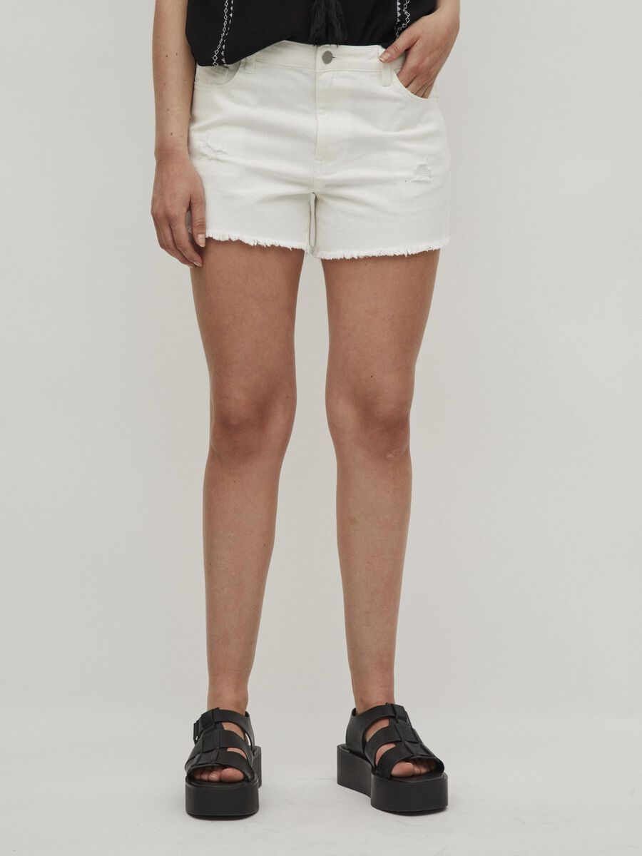 Vila KURZE JEANSSHORTS, Cloud Dancer, highres - 14076529_CloudDancer_003.jpg