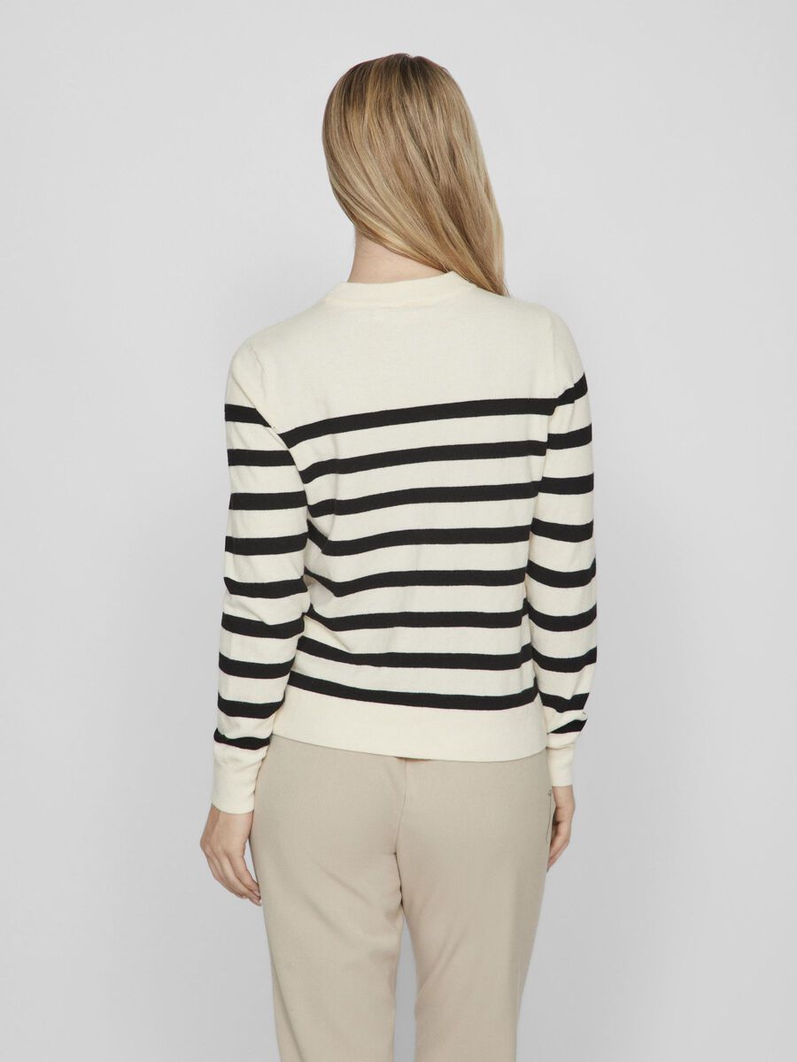 VILA ROUND NECK KNITTED PULLOVER, Birch, highres - 14102914_Birch_1156144_004.jpg