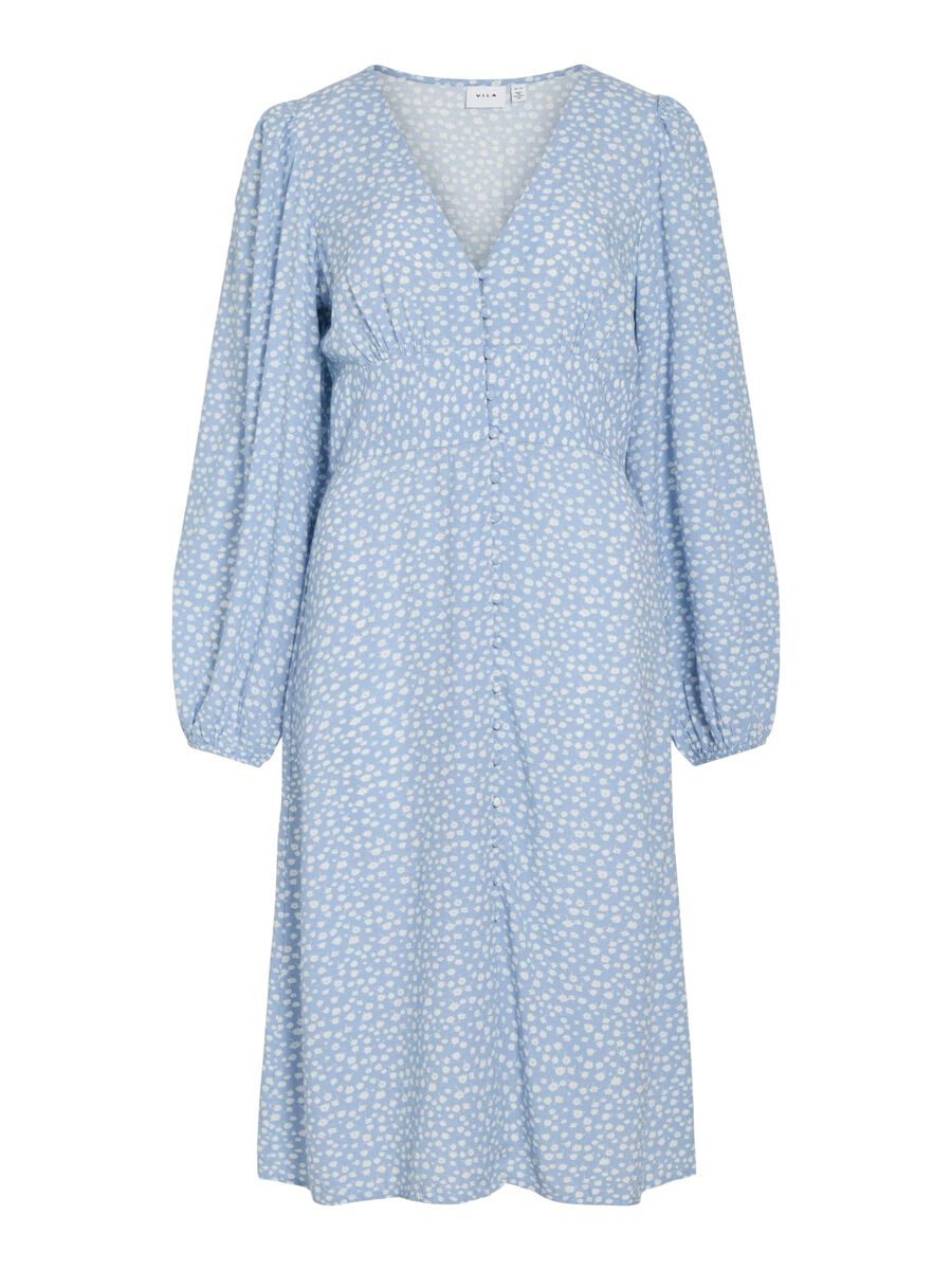 VILA VIANNA LONG SLEEVED MIDI DRESS, Kentucky Blue, highres - 14110876_KentuckyBlue_1224348_001.jpg