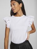 VILA BESTICKTES OBERTEIL MIT ANGESCHNITTENEN ÄRMELN, Bright White, highres - 14092646_BrightWhite_006.jpg