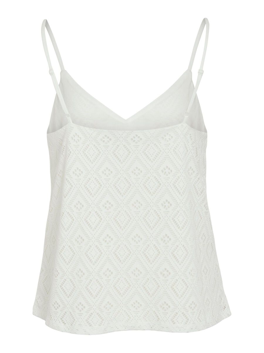 VILA VINUSA V-NECK STRAP TOP, Snow White, highres - 14112739_SnowWhite_002.jpg