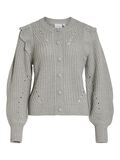Vila DETAILED KNITTED CARDIGAN, Light Grey Melange, highres - 14090230_LightGreyMelange_001.jpg