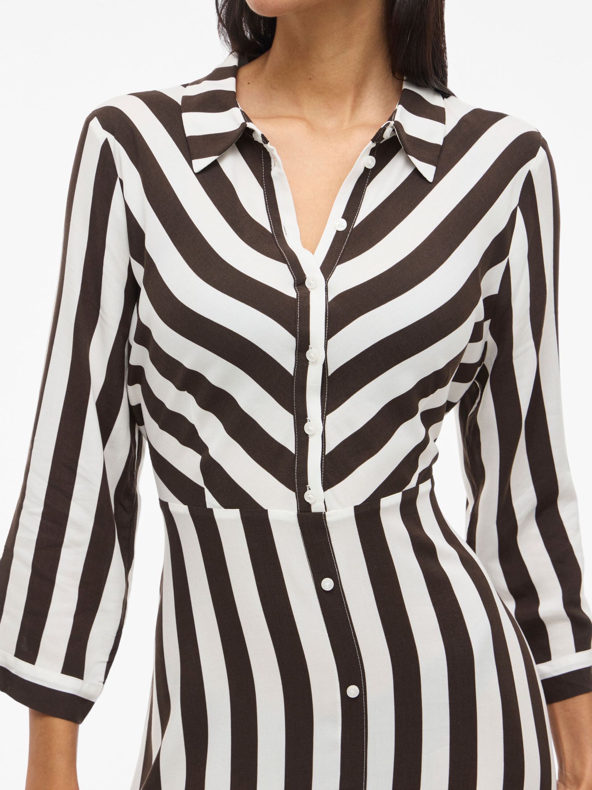 Carousel image - MAXI SHIRT DRESS, Chocolate Brown | 3