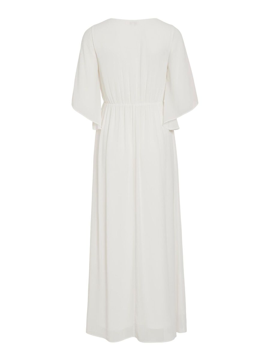 VILA V-NECK MAXI DRESS, Snow White, highres - 14109343_SnowWhite_002.jpg