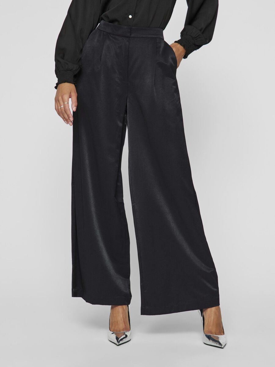 VILA HIGH WAIST WIDE-LEG TROUSERS, Black Beauty, highres - 14104684_BlackBeauty_003.jpg