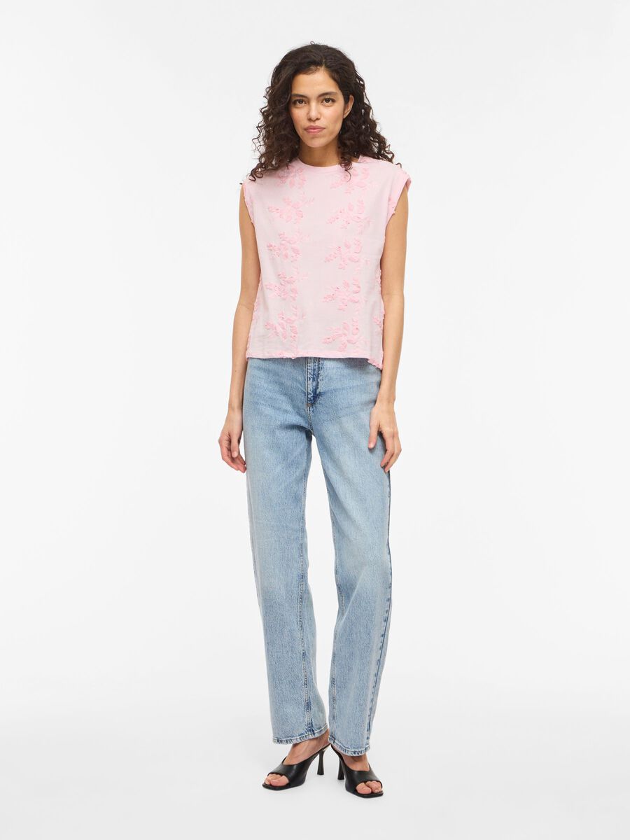 Carousel image - ROUND NECK SLEEVELESS TOP, Cherry Blossom | 4