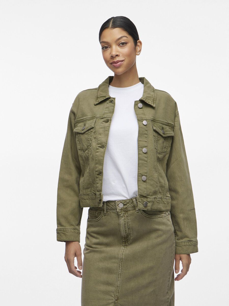 VILA KNAPPET DENIMJAKKE, Capulet Olive, highres - 14104699_CapuletOlive_003.jpg