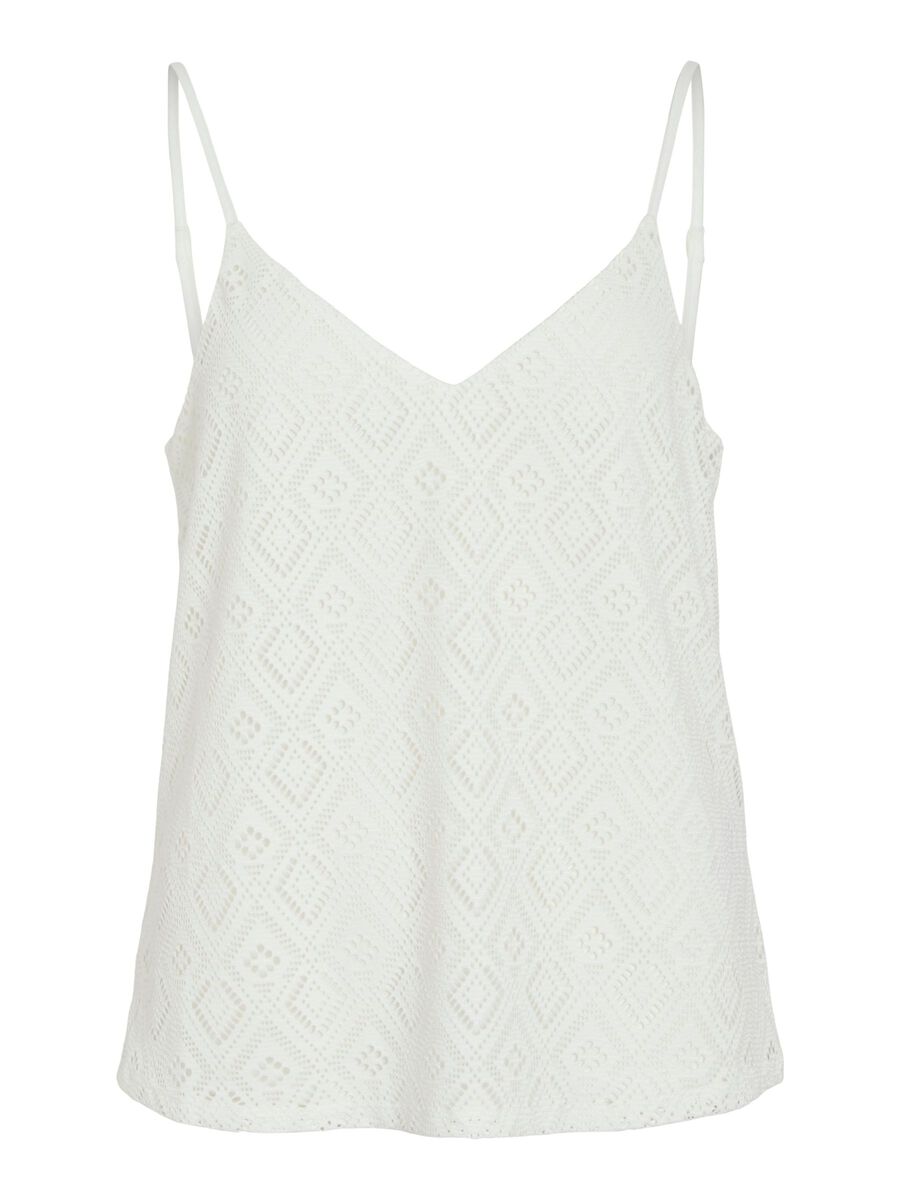 VILA VINUSA V-NECK STRAP TOP, Snow White, highres - 14112739_SnowWhite_001.jpg