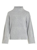 Vila ROLL NECK KNITTED PULLOVER, Light Grey Melange, highres - 14080179_LightGreyMelange_001.jpg