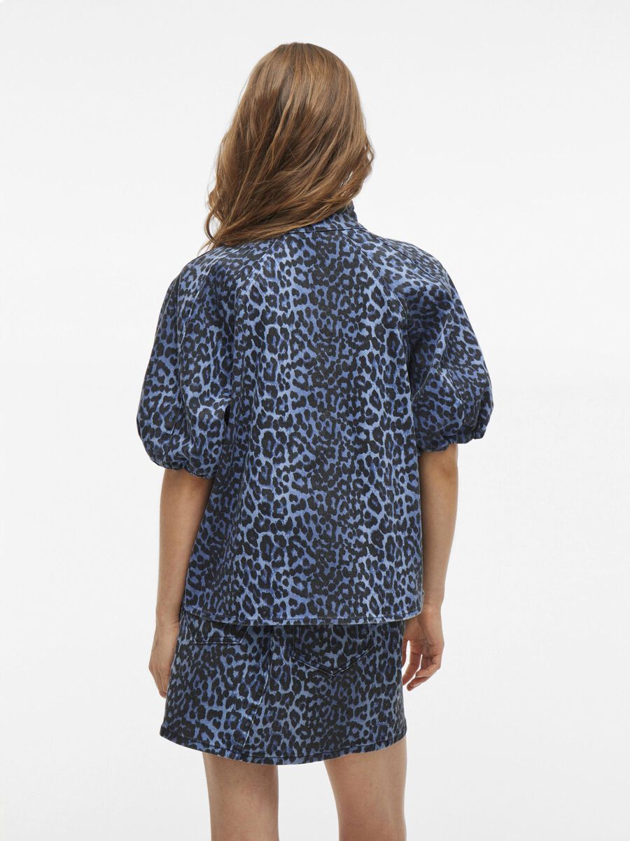 VILA DENIM SHORT SLEEVED TOP, Regatta, highres - 14109255_Regatta_1205890_004.jpg