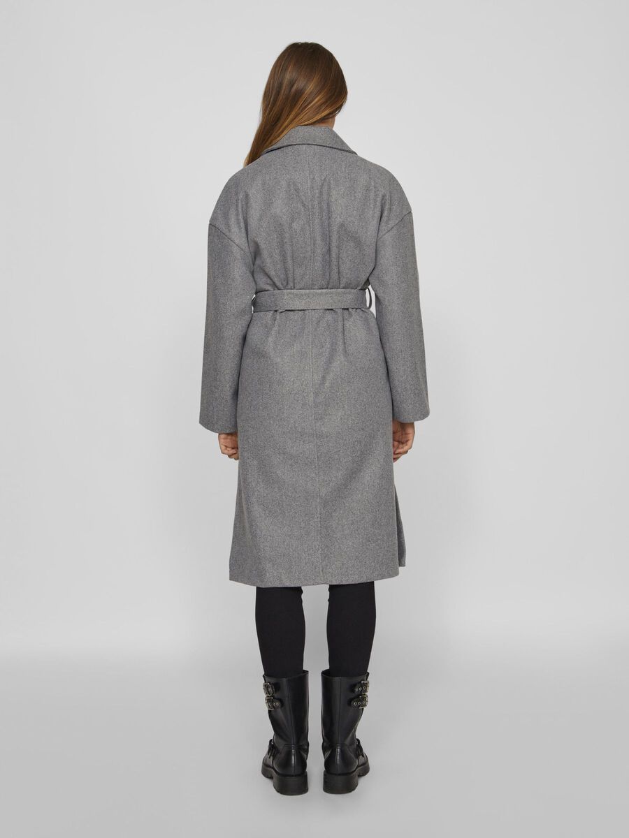 VILA TIE WAIST COAT, Medium Grey Melange, highres - 14099250_MediumGreyMelange_004.jpg