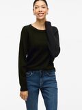 VILA VIRIL ROUND NECK KNITTED PULLOVER, Black, highres - 14054177_Black_007.jpg