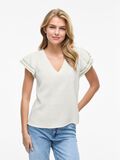 VILA VITOVAN V-NECK SHORT SLEEVED TOP, Birch, highres - 14104844_Birch_1191831_003.jpg